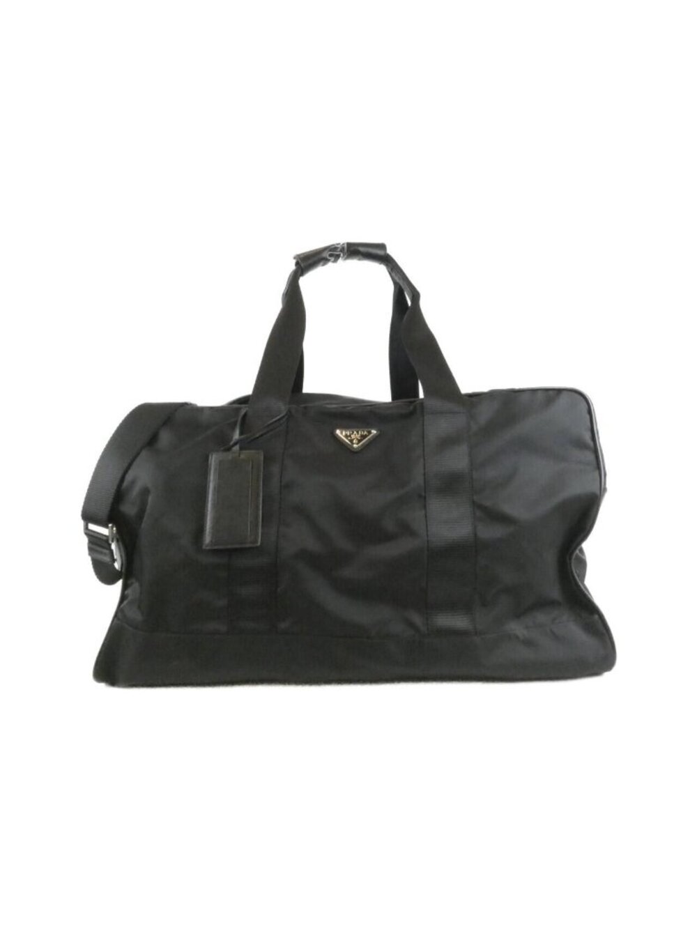 Prada Boston Bag Travel Bag Silver